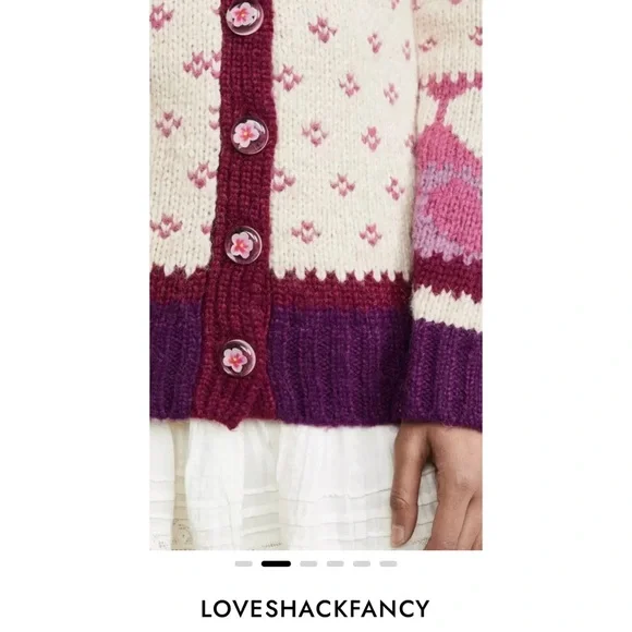 Loveshackfancy Deena Cardigan NWT